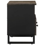 vidaXL Comodă TV, negru, 70x33x46 cm, lemn masiv de mango vidaXL Comodă TV, negru, 70x33x46 cm, lemn masiv de mango