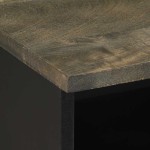 vidaXL Noptiere, 2 buc., negru, 40x33x46 cm, lemn masiv de mango