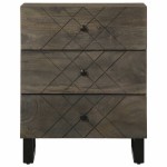 vidaXL Noptiera neagra 50x33x62 cm lemn masiv de mango
