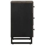 vidaXL Noptiera neagra 50x33x62 cm lemn masiv de mango