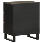 vidaXL Noptiera neagra 50x33x62 cm lemn masiv de mango