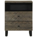 vidaXL Noptiera neagra 50x33x62 cm lemn masiv de mango