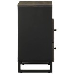 vidaXL Noptiera neagra 50x33x62 cm lemn masiv de mango