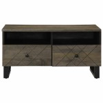 vidaXL Măsuță de cafea, negru, 80x50x40 cm, lemn masiv de mango vidaXL Măsuță de cafea, negru, 80x50x40 cm, lemn masiv de mango