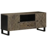 vidaXL Comodă TV, negru, 105x33x46 cm, lemn masiv de mango vidaXL Comodă TV, negru, 105x33x46 cm, lemn masiv de mango