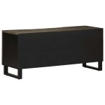 vidaXL Comodă TV, negru, 105x33x46 cm, lemn masiv de mango vidaXL Comodă TV, negru, 105x33x46 cm, lemn masiv de mango