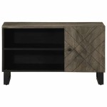 vidaXL Dulap TV, negru, 80x33x46 cm, lemn masiv de mango