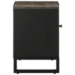 vidaXL Dulap TV, negru, 80x33x46 cm, lemn masiv de mango