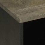 vidaXL Dulap TV, negru, 80x33x46 cm, lemn masiv de mango