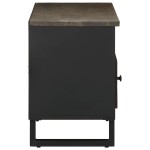 vidaXL Comodă TV, negru, 100x33x46 cm, lemn masiv de mango vidaXL Comodă TV, negru, 100x33x46 cm, lemn masiv de mango