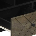 vidaXL Comodă TV, negru, 100x33x46 cm, lemn masiv de mango vidaXL Comodă TV, negru, 100x33x46 cm, lemn masiv de mango