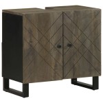 vidaXL Dulap pentru chiuvetă negru 62x33x58 cm lemn masiv de mango vidaXL Dulap pentru chiuvetă negru 62x33x58 cm lemn masiv de mango