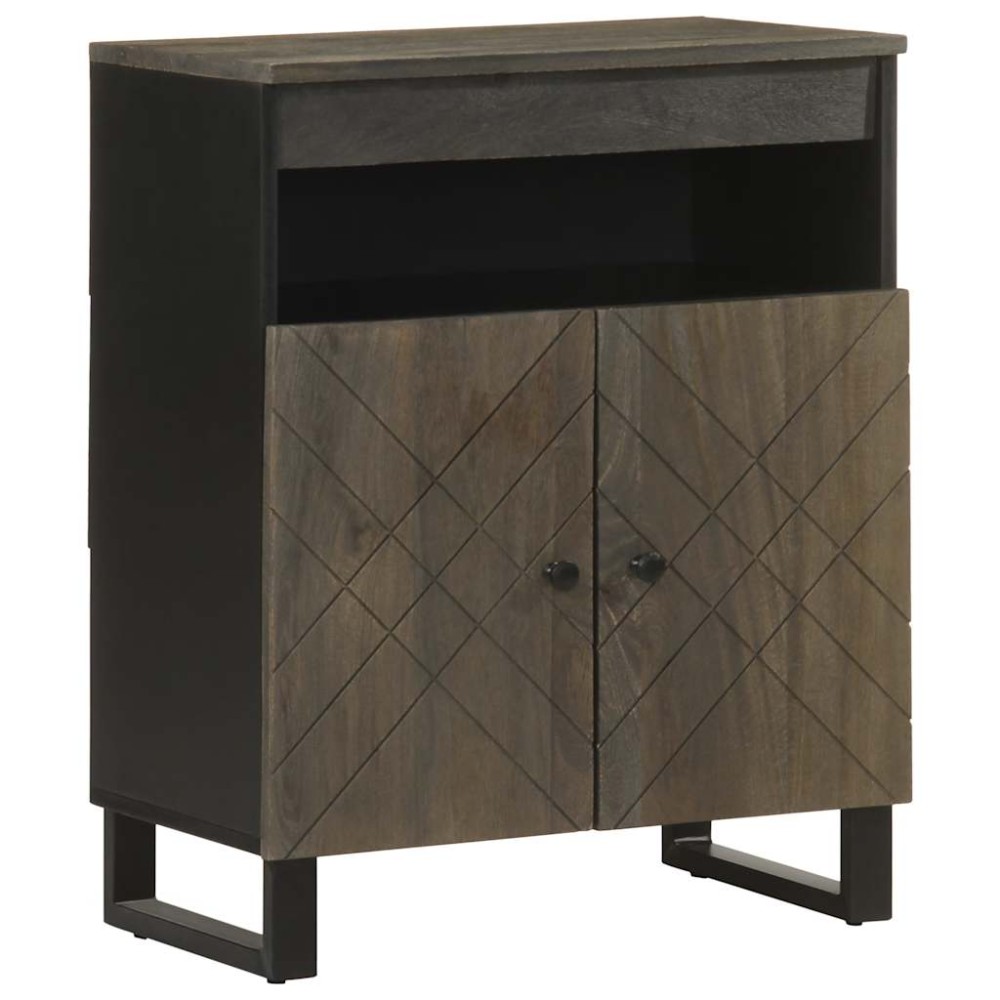 vidaXL Bufetă neagră 60x33x75 cm lemn masiv de mango