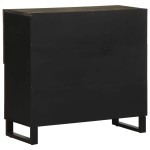 vidaXL Bufetă neagră 80x33x75 cm lemn masiv de mango vidaXL Bufetă neagră 80x33x75 cm lemn masiv de mango