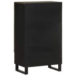 vidaXL Dulap înalt, negru, 60x33x100 cm, lemn masiv de mango