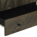 vidaXL Dulap înalt, negru, 60x33x100 cm, lemn masiv de mango