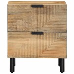 vidaXL Noptiera maro 40x33x46 cm lemn masiv de mango
