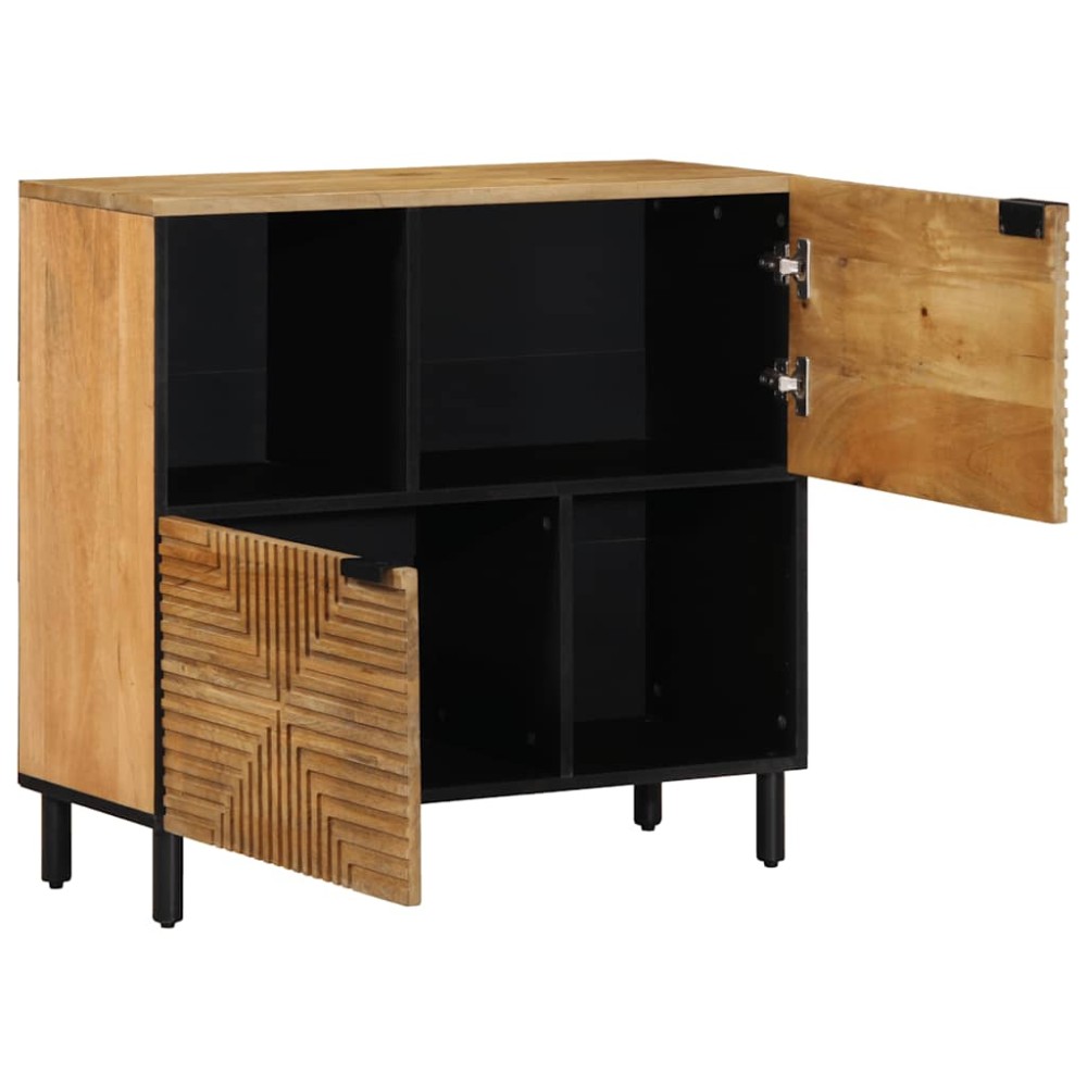 vidaXL Bufetă maro 80x33x75 cm lemn masiv de mango