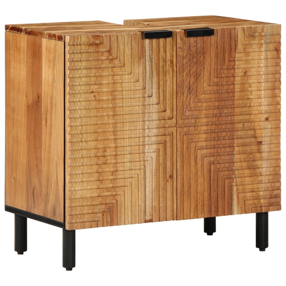 vidaXL Dulap chiuvetă de baie, 62x33x58 cm, lemn masiv acacia