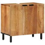 vidaXL Dulap chiuvetă de baie, 62x33x58 cm, lemn masiv acacia vidaXL Dulap chiuvetă de baie, 62x33x58 cm, lemn masiv acacia