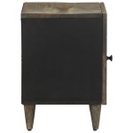 vidaXL Noptiera gri deschis 40x33x46 cm lemn masiv de mango
