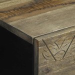 vidaXL Noptiera gri deschis 40x33x46 cm lemn masiv de mango