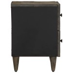 vidaXL Noptiera gri deschis 40x33x46 cm lemn masiv de mango