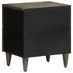 vidaXL Noptiera gri deschis 40x33x46 cm lemn masiv de mango