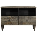 vidaXL Dulap TV Gri deschis 70x33,5x46 cm Lemn masiv Mango vidaXL Dulap TV Gri deschis 70x33,5x46 cm Lemn masiv Mango