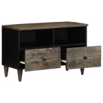 vidaXL Dulap TV Gri deschis 70x33,5x46 cm Lemn masiv Mango vidaXL Dulap TV Gri deschis 70x33,5x46 cm Lemn masiv Mango