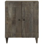 vidaXL Bufetă gri deschis 60x33,5x75 cm lemn masiv de mango vidaXL Bufetă gri deschis 60x33,5x75 cm lemn masiv de mango