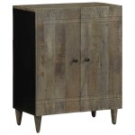 vidaXL Bufetă gri deschis 60x33,5x75 cm lemn masiv de mango vidaXL Bufetă gri deschis 60x33,5x75 cm lemn masiv de mango