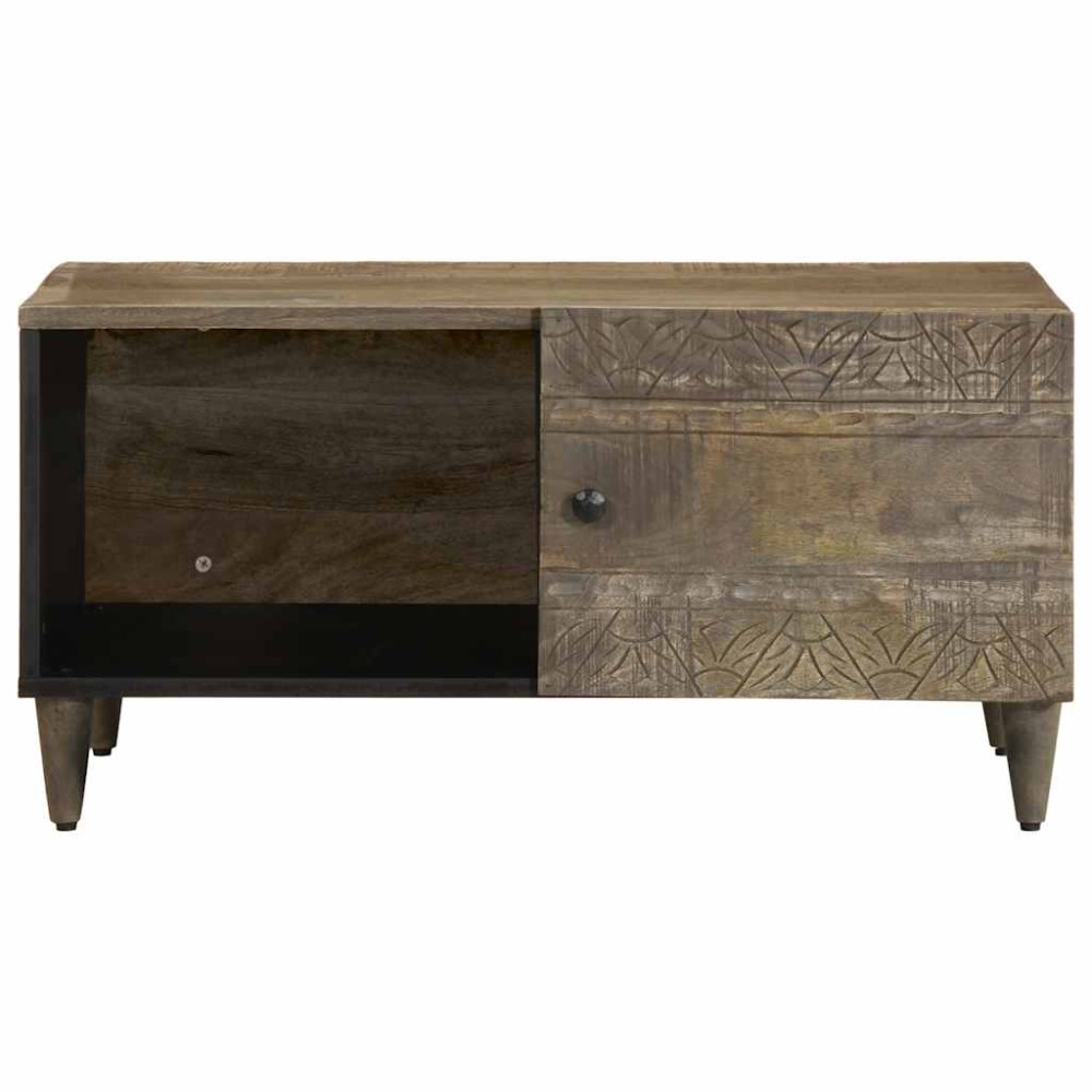 vidaXL Masuta de cafea gri deschis 80x50x40 cm lemn masiv de mango