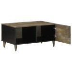 vidaXL Masuta de cafea gri deschis 80x50x40 cm lemn masiv de mango