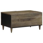 vidaXL Masuta de cafea gri deschis 80x50x40 cm lemn masiv de mango