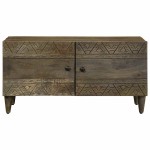 vidaXL Masuta de cafea gri deschis 80x50x40 cm lemn masiv de mango