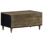 vidaXL Masuta de cafea gri deschis 80x50x40 cm lemn masiv de mango