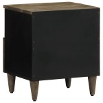vidaXL Noptiera gri deschis 40x33x46 cm lemn masiv de mango