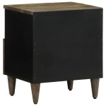 vidaXL Noptiere 2 buc Gri deschis 40x33x46 cm Lemn masiv de mango