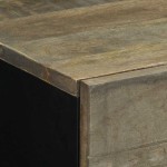 vidaXL Noptiera gri deschis 50x33x60 cm lemn masiv de mango