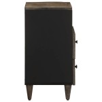 vidaXL Noptiera gri deschis 50x33x60 cm lemn masiv de mango