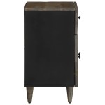 vidaXL Noptiera gri deschis 50x33x60 cm lemn masiv de mango