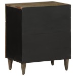 vidaXL Noptiera gri deschis 50x33x60 cm lemn masiv de mango