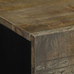vidaXL Noptiera gri deschis 50x33x60 cm lemn masiv de mango