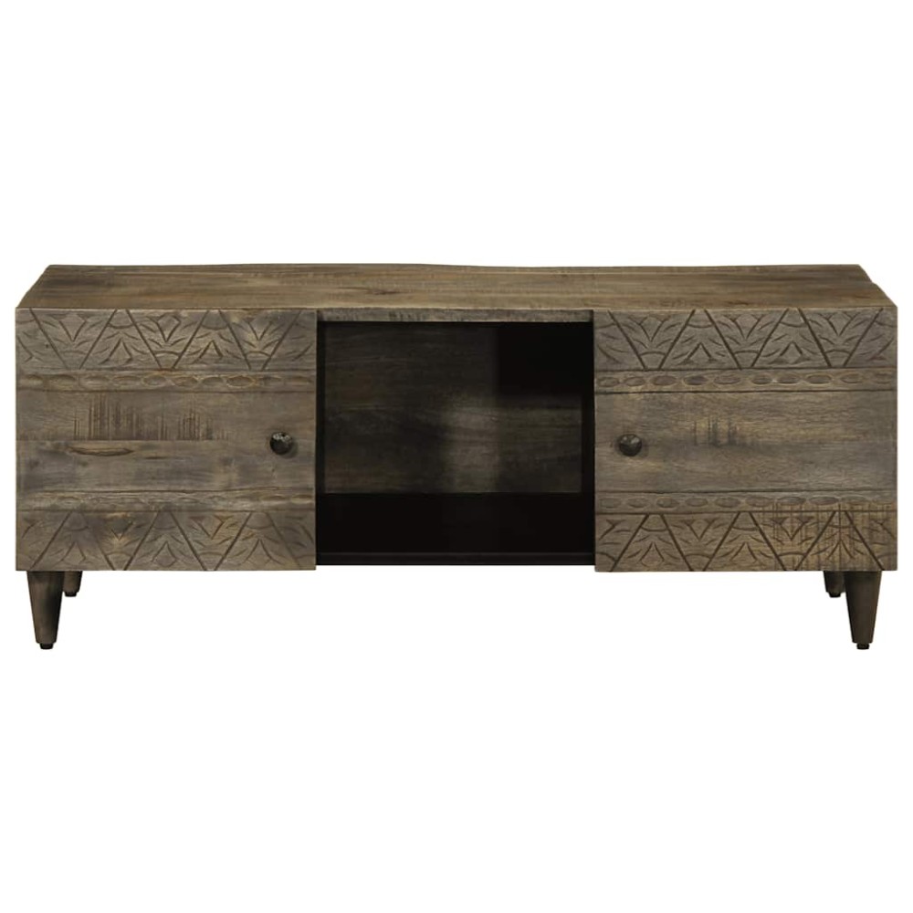 vidaXL Masuta de cafea gri deschis 100x54x40 cm lemn masiv de mango