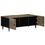 vidaXL Masuta de cafea gri deschis 100x54x40 cm lemn masiv de mango