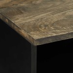 vidaXL Masuta de cafea gri deschis 80x54x40 cm lemn masiv de mango