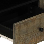 vidaXL Dulap TV Gri deschis 105x33,5x46 cm Lemn masiv Mango