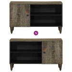 vidaXL Dulap TV Gri deschis 80x31,5x46 cm Lemn masiv Mango