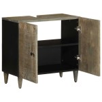 vidaXL Dulap pentru chiuveta de baie, 62x33x58 cm, lemn masiv de mango vidaXL Dulap pentru chiuveta de baie, 62x33x58 cm, lemn masiv de mango
